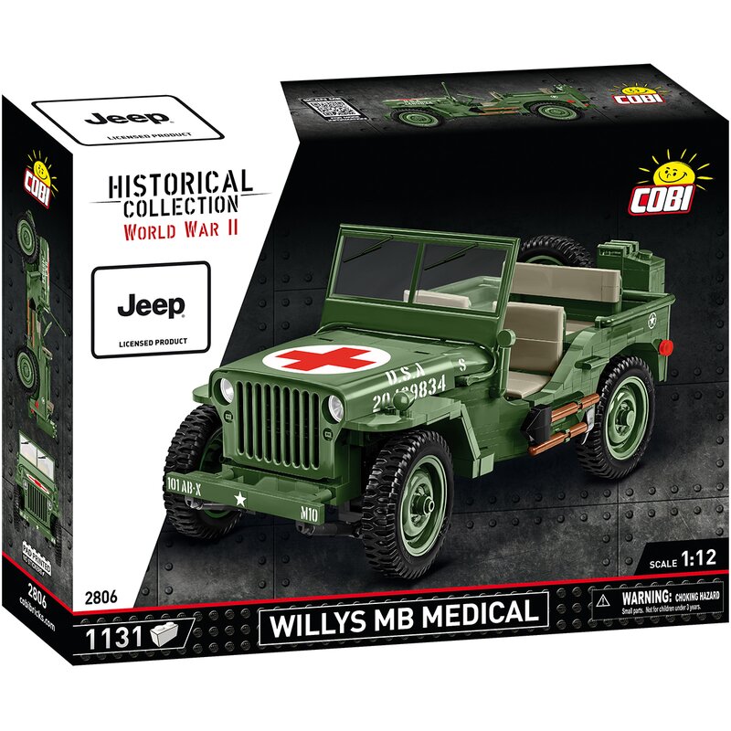 Klocki plastikowe COBI Historical Collection World War II Medical Willys MB COBI-2806