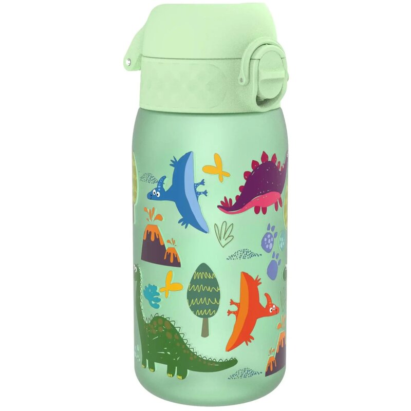 Butelka plastikowa ION8 I8RF350PGDINO Dinozaury Zielony