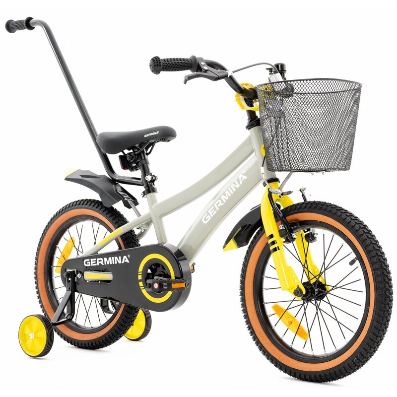 Rower dziecięcy GERMINA BMX 16 cali Szary Wzrost: 100-120 cm Wiek: 4-6 lat