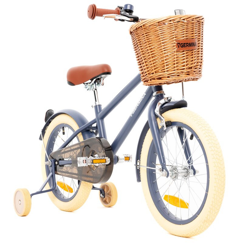 Rower dziecięcy GERMINA Vintage 16 cali dla chłopca Niebieski