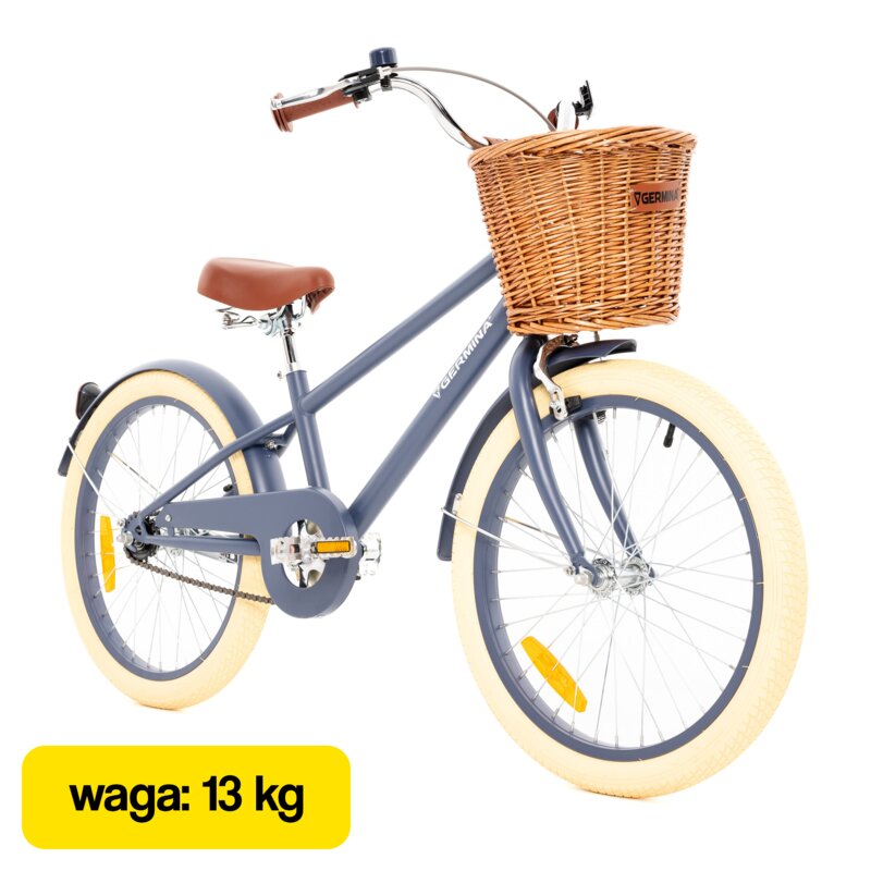Rower dziecięcy GERMINA Vintage 20 cali Niebieski Wzrost: 120-135 cm Wiek: 6-8 lat