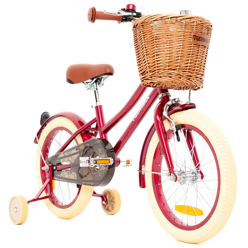 Rower dziecięcy GERMINA Vintage 16 cali dla dziewczynki Różowy
