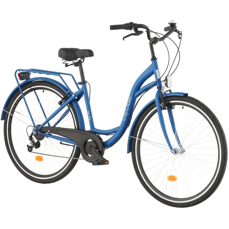 Rower miejski DAWSTAR Citybike S7B 28 cali damski Granatowy