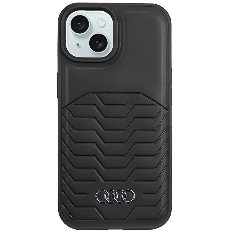 Etui AUDI Synthetic Leather MagSafe do Apple iPhone 13/14/15 Czarny