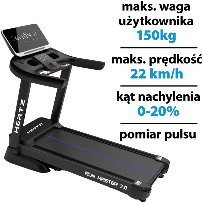 Bieżnia elektryczna HERTZ FITNESS Run Master 7.0 2206W 22km/h