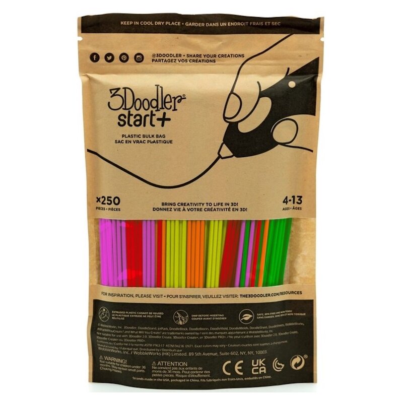 3Doodler 3DS-ECO-MIX3-250 do Start Plus 250szt. 5 kolorów Neon