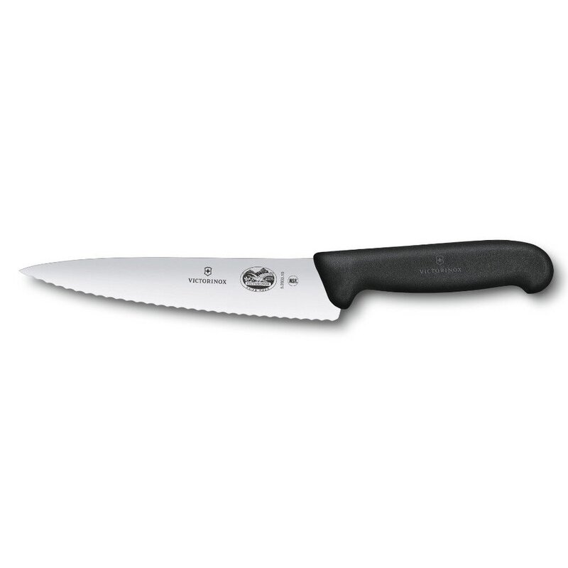 Nóż do mięsa VICTORINOX Fibrox 19 cm Czarny