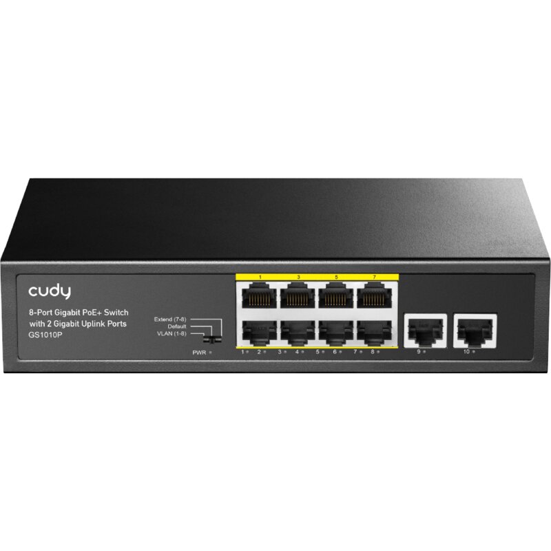 Switch CUDY GS1010P Gigabit Ethernet, 10 portów, Funkcja PoE