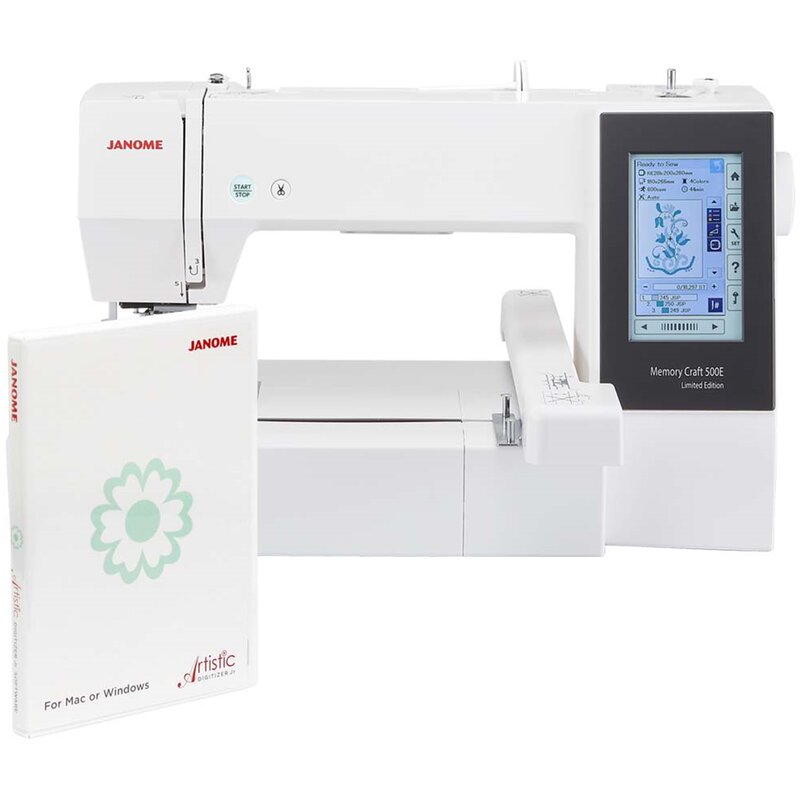 Hafciarka JANOME MC500E LE z programem JANOME ARTISTIC DIGITIZER JR