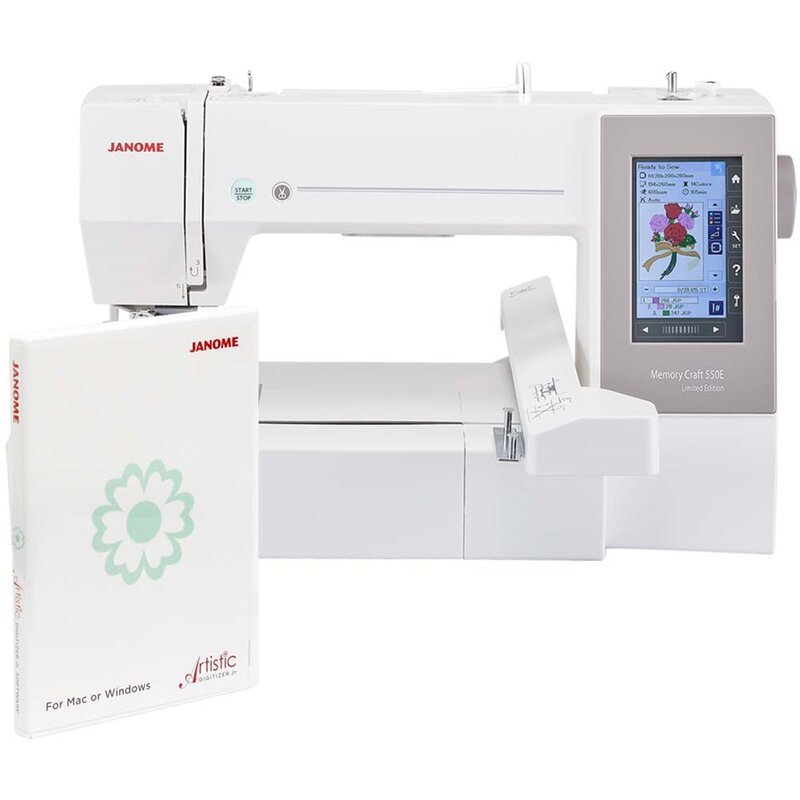 Hafciarka JANOME MC550E + program JANOME ARTISTIC DIGITIZER JR