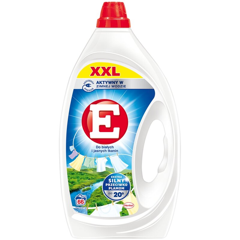 Żel do prania E Do białych i jasnych tkanin 2970 ml