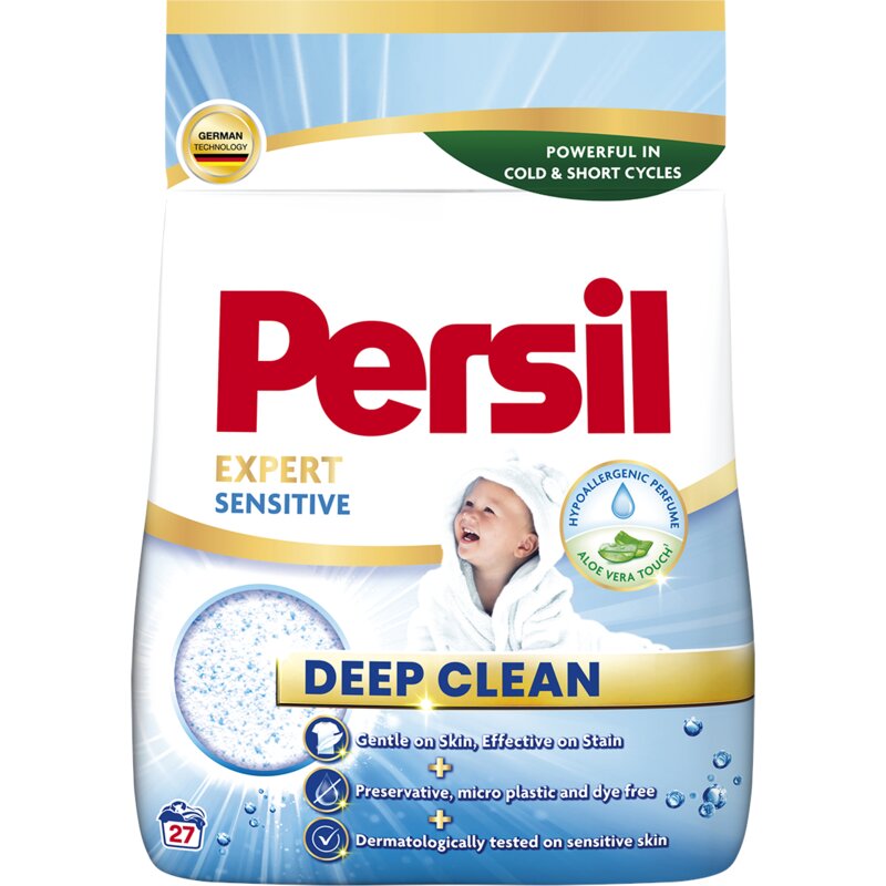 Proszek do prania PERSIL Deep Clean Expert Sensitive 1.485 kg do białych tkanin hipoalergiczny