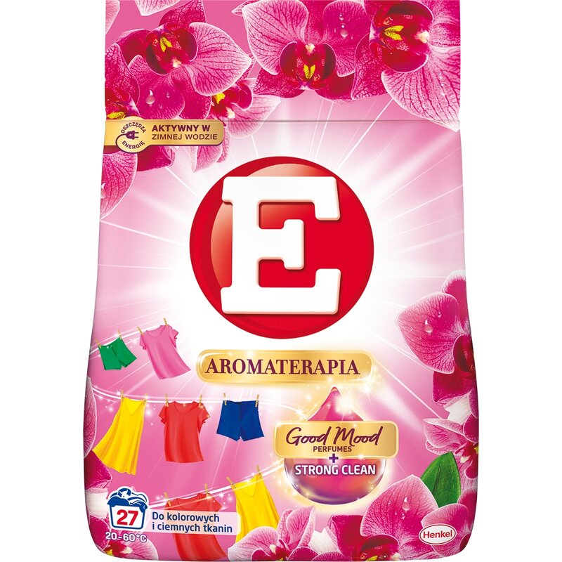Proszek do prania E Aromaterapia Orchidea 1.485 kg do kolorowych i czarnych tkanin