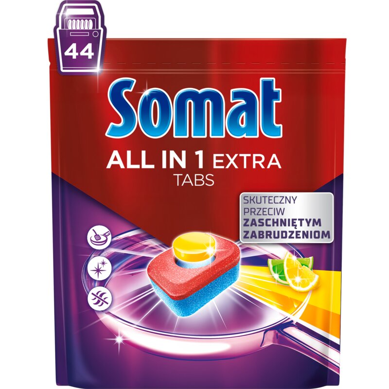 Tabletki do zmywarek SOMAT All in One Extra Lemon - 44 szt.