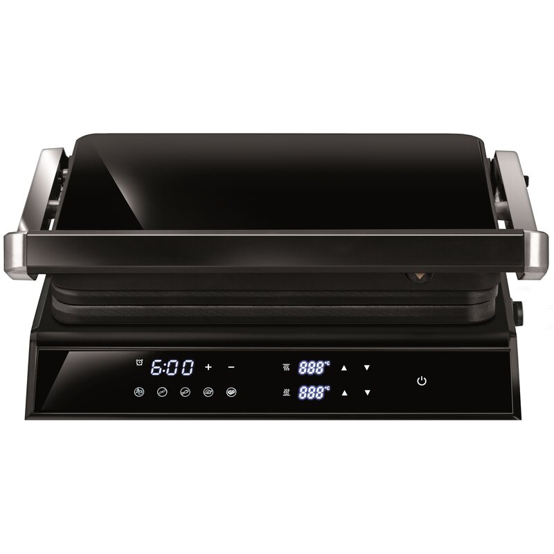 Grill elektryczny kontaktowy panini składany MPM PSC-140/B czarny 2200 W