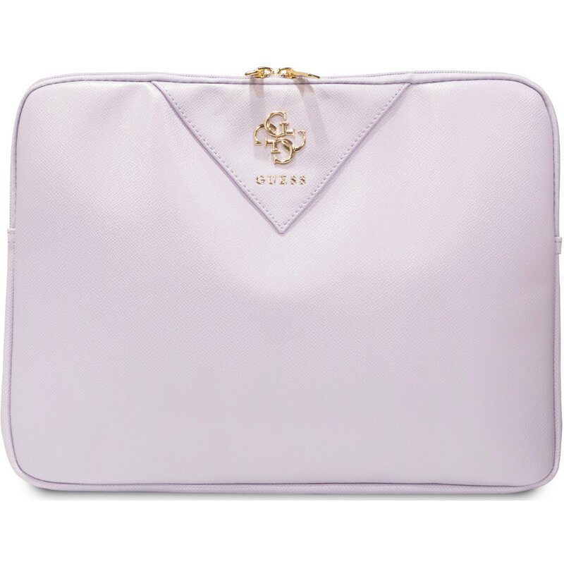 Guess Triangle 4G Sleeve 14" Fioletowy
