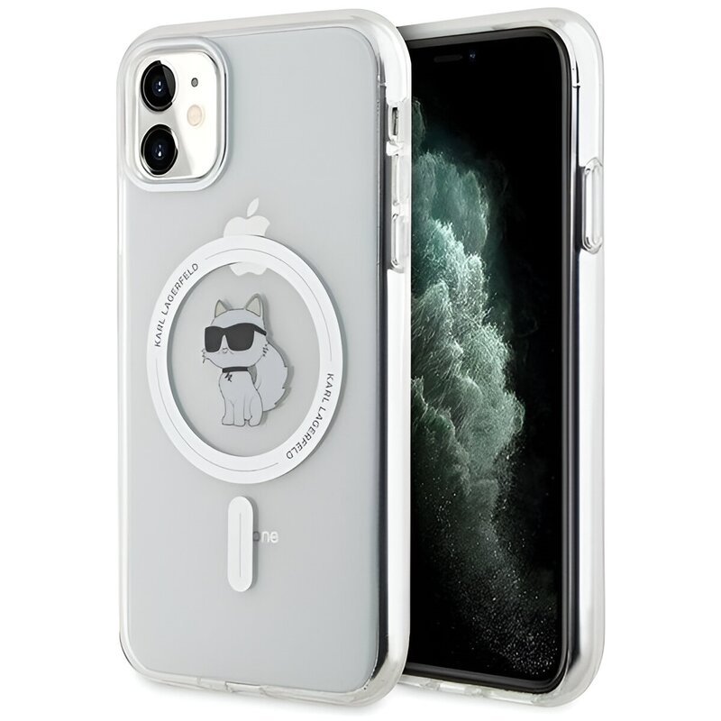 Etui KARL LAGERFELD IML Choupette MagSafe do Apple iPhone 11/Xr Przezroczysty