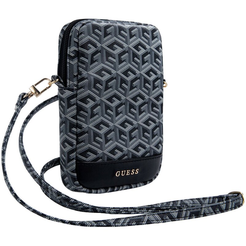 Torebka GUESS Zip GCube Bottom Stripe Czarny