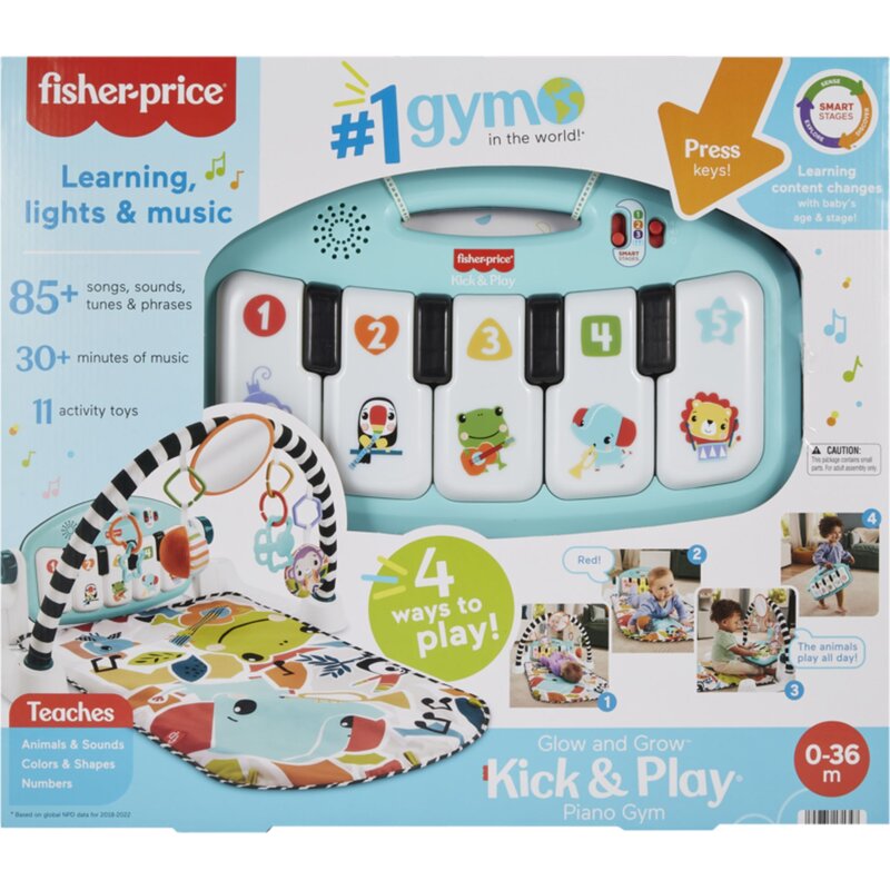 Mata edukacyjna FISHER PRICE Z pianinkiem Muzyczne zwierzątka HWY57