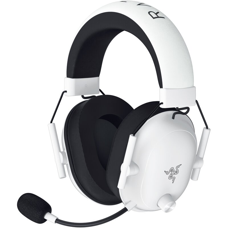 Słuchawki RAZER BlackShark V2 HyperSpeed Bezprzewodowe, Nauszne, Dźwięk przestrzenny Biało-czarny