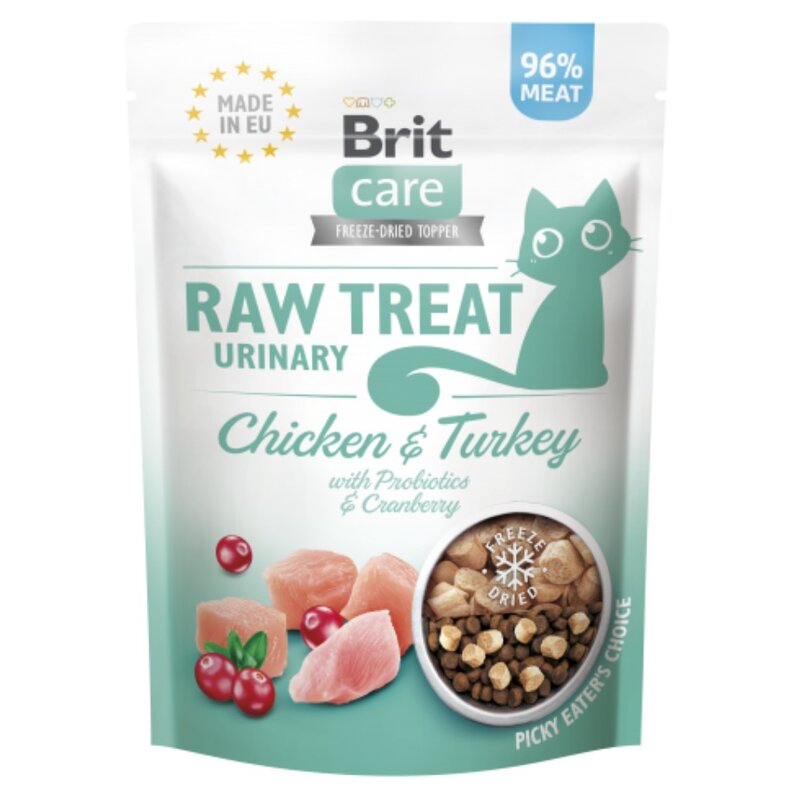 Przysmak dla kota BRIT Raw Treat Cat Urinary Kurczak z indykiem 40 g