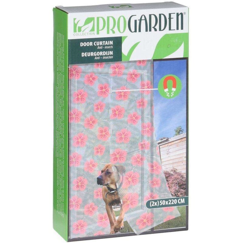Moskitiera PROGARDEN z zamknięciem na magnes (100 x 220 cm) Kwiaty