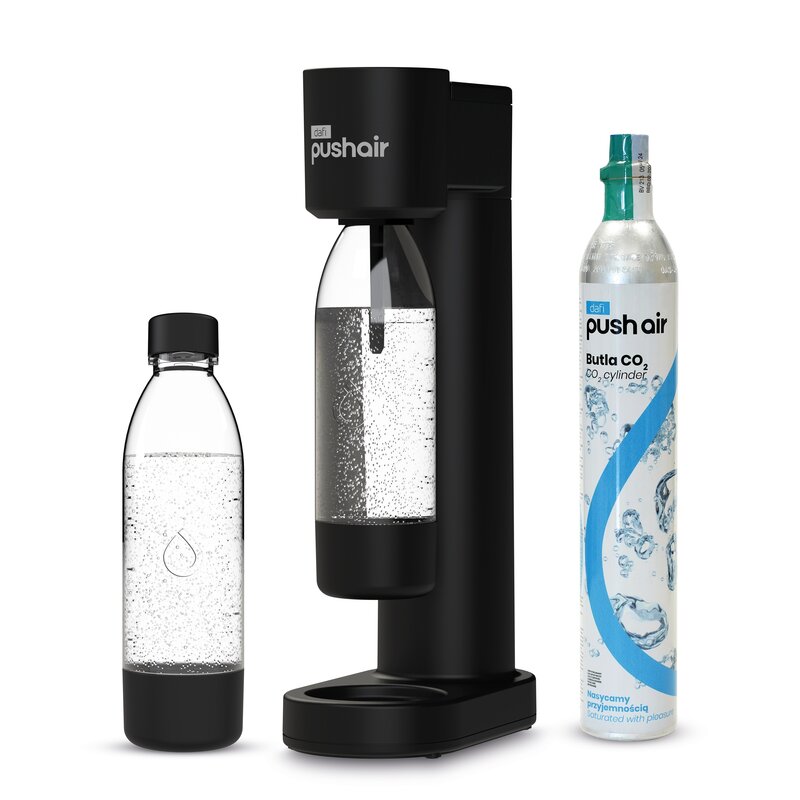 Saturator DAFI Pushair Czarny + 2 butelki