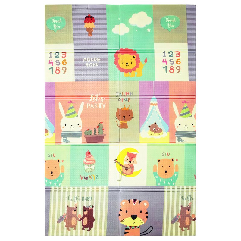 Mata piankowa HUMBI Składana 120 x 180 x 0.8 cm 3428 Wielokolorowa