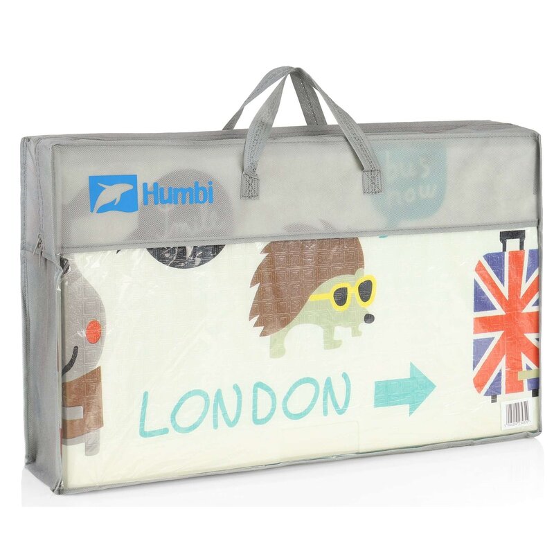 Mata piankowa HUMBI 2w1 Składana 3432 120 x 180 x 0,8 cm Wielokolorowa