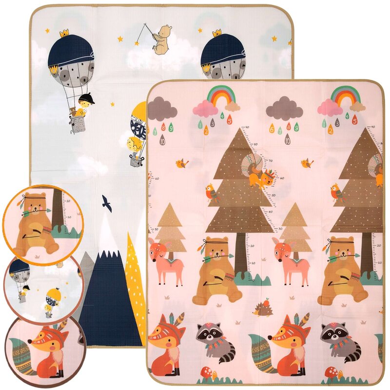 Mata piankowa HUMBI Składana 9011 150 x 180 cm