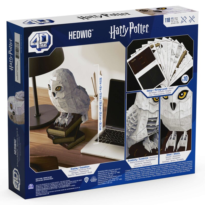Puzzle 3D SPIN MASTER 4D Build Harry Potter Sowa Hedwiga (118 elementów)
