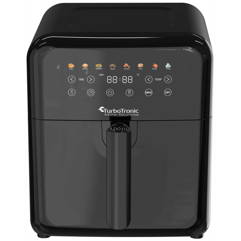 Air Fryer Frytkownica beztłuszczowa TURBOTRONIC TT-AF190 Czarny 6l 8 automatycznych programów