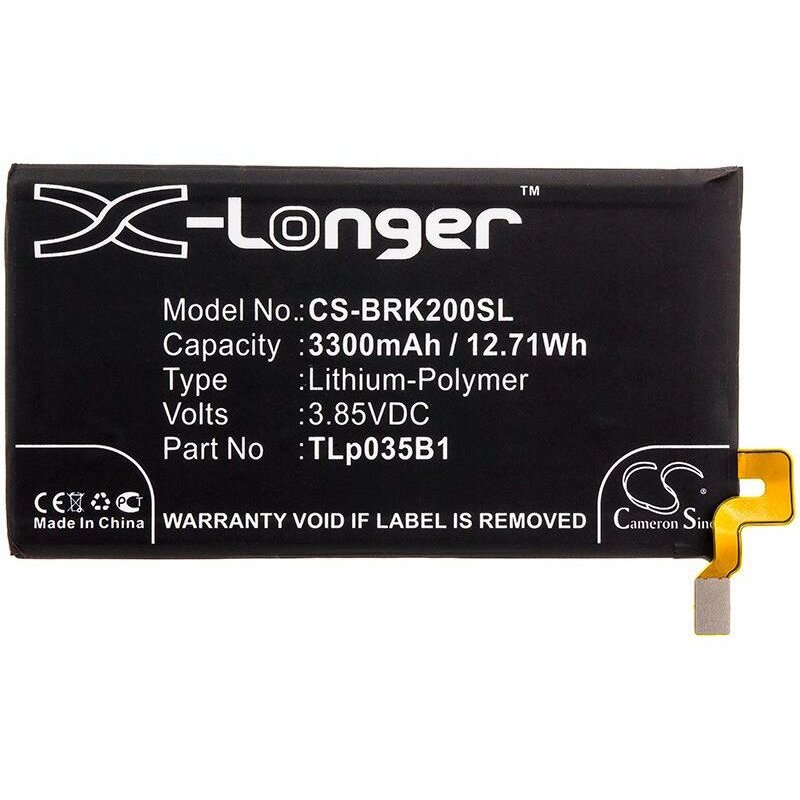 Bateria do telefonu CAMERON SINO CS-BRK200SL 3300 mAh do BlackBerry