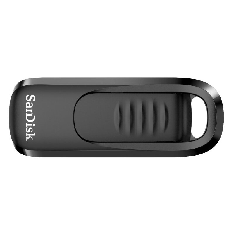 Pendrive SANDISK Ultra Slider 256GB, USB-C, Odczyt 400 Mb/s, Zapis 400 Mb/s Czarny
