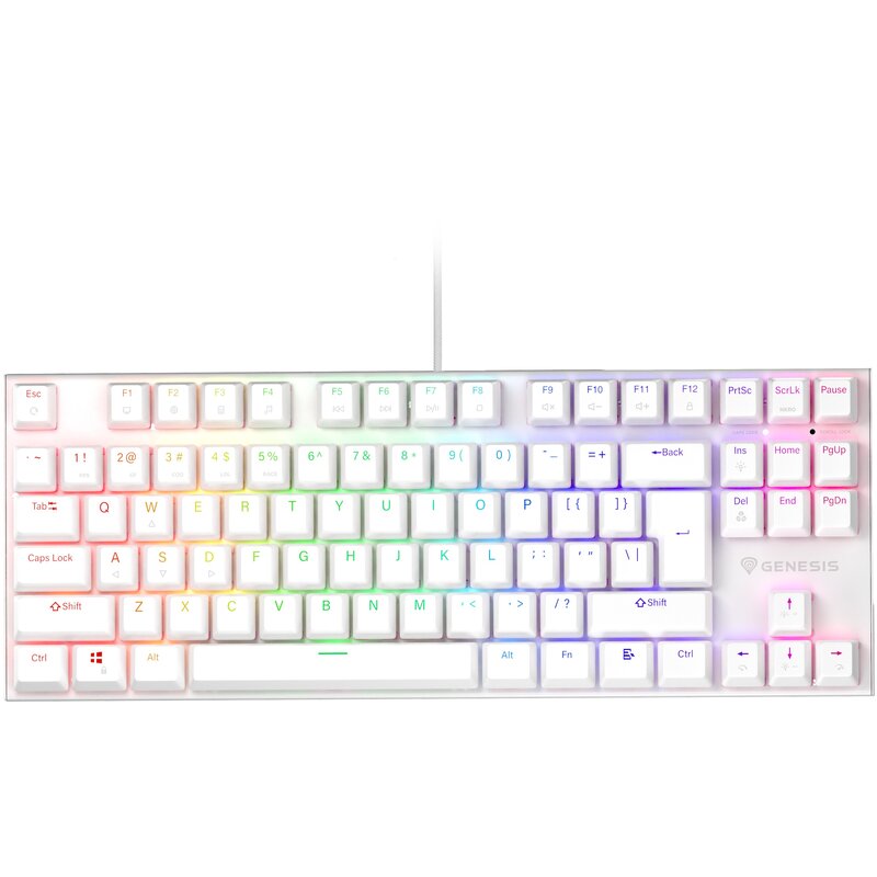 Klawiatura GENESIS Thor 303 TKL Outemu Peach Silent Biały