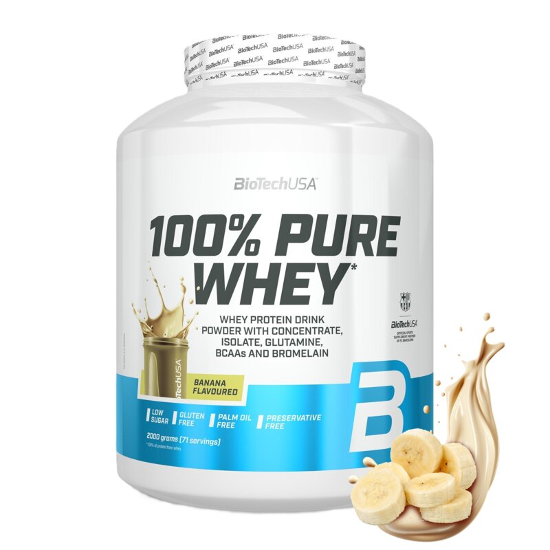Odżywka białkowa BIOTECH 100 Pure Whey Bananowy (2000 g)