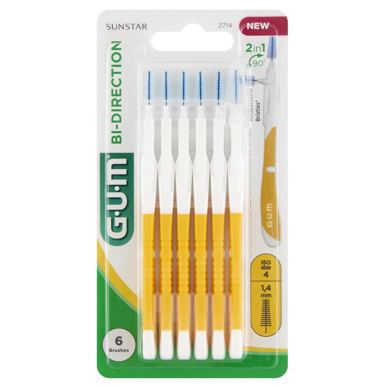 Szczoteczka międzyzębowa SUNSTAR GUM Bi-Direction 1.4 mm (6 sztuk)