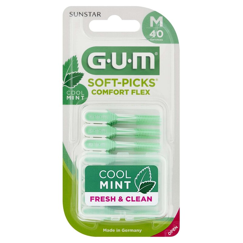 Szczoteczka międzyzębowa SUNSTAR GUM Soft-Picks Comfort Flex Miętowy M (40 sztuk)