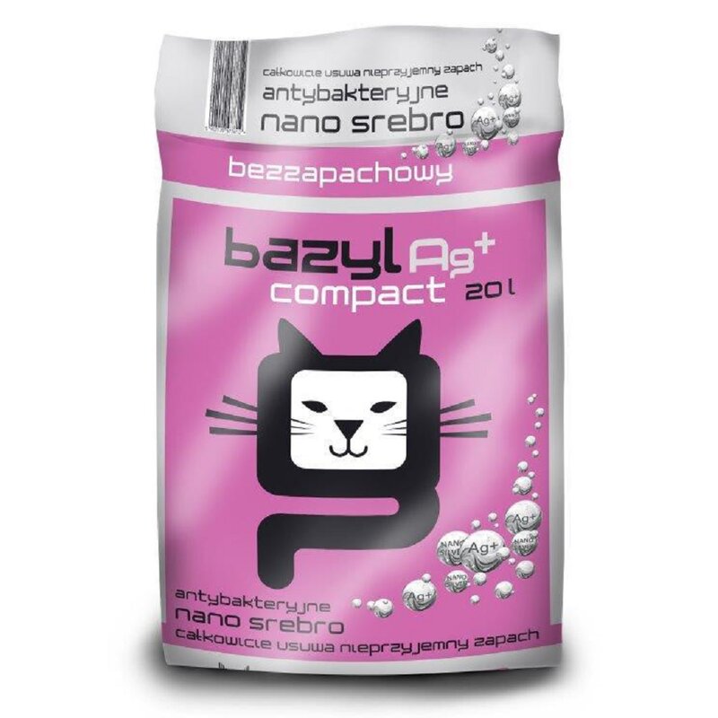 Żwirek dla kota BAZYL Ag+ Compact 20 l