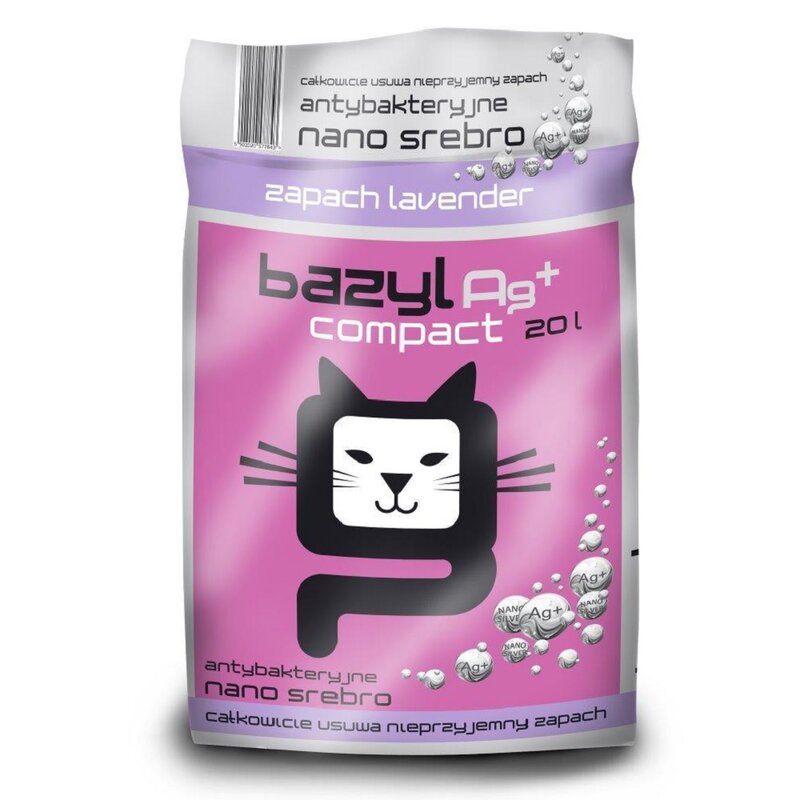 Żwirek dla kota BAZYL Ag+ Compact Lavender 20 l