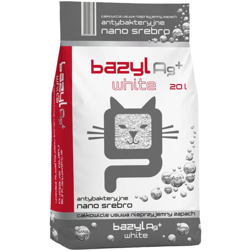 Żwirek dla kota BAZYL Ag+ Compact White 20 L