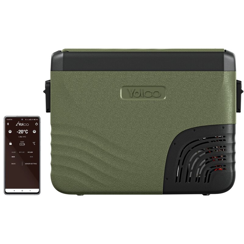 Yolco KX40 34l Dwie komory chłodzenia Aplikacja Bluetooth Zielony