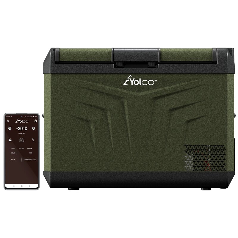 Yolco GCX47 47l Gniazdo akumulatora Funkcja antyskroplinowa Aplikacja Bluetooth Zielony