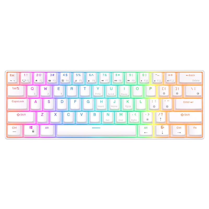 Klawiatura ROYAL KLUDGE RK61 RGB Brown Switch Biały
