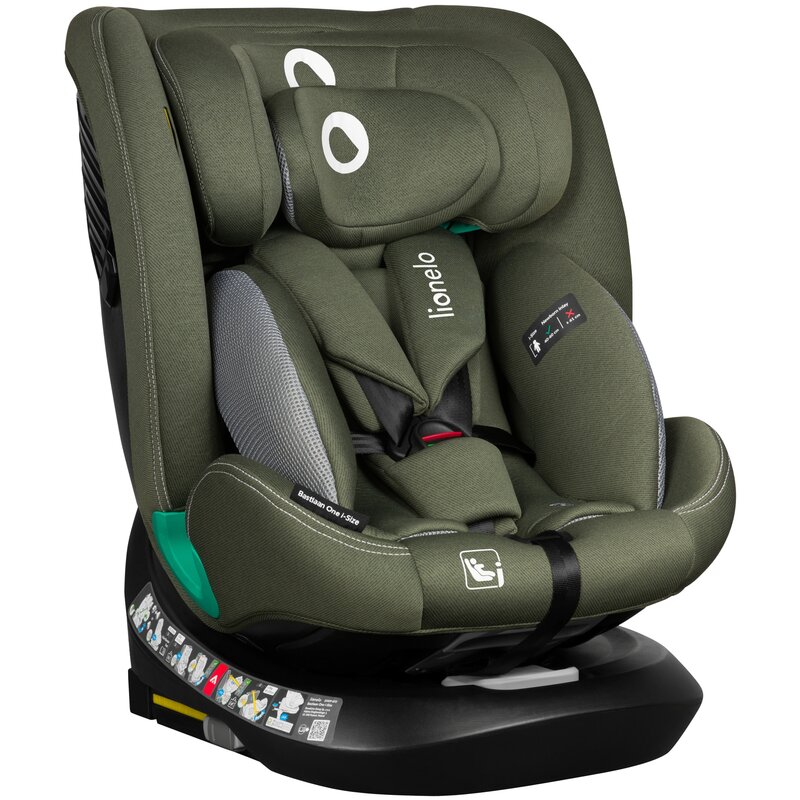 Fotelik samochodowy LIONELO Bastiaan One-i-Size 40-150 cm (0-36 kg) Zielony