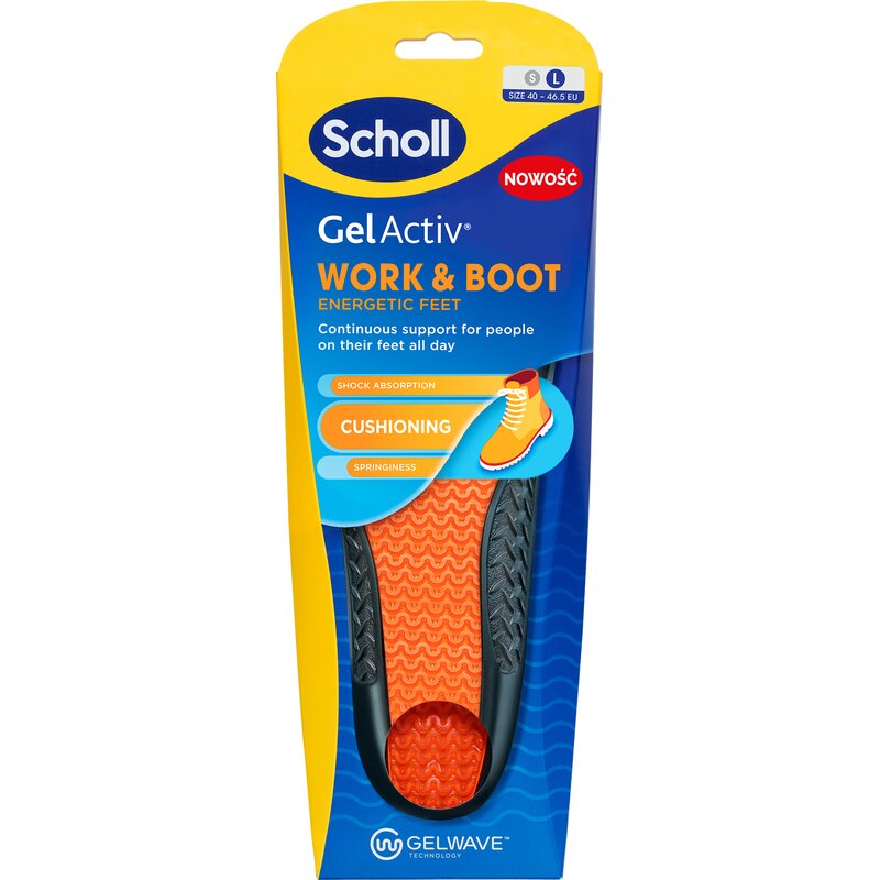 Wkładki do butów SCHOLL GelActiv Work & Boot (rozmiar 40-46.5)