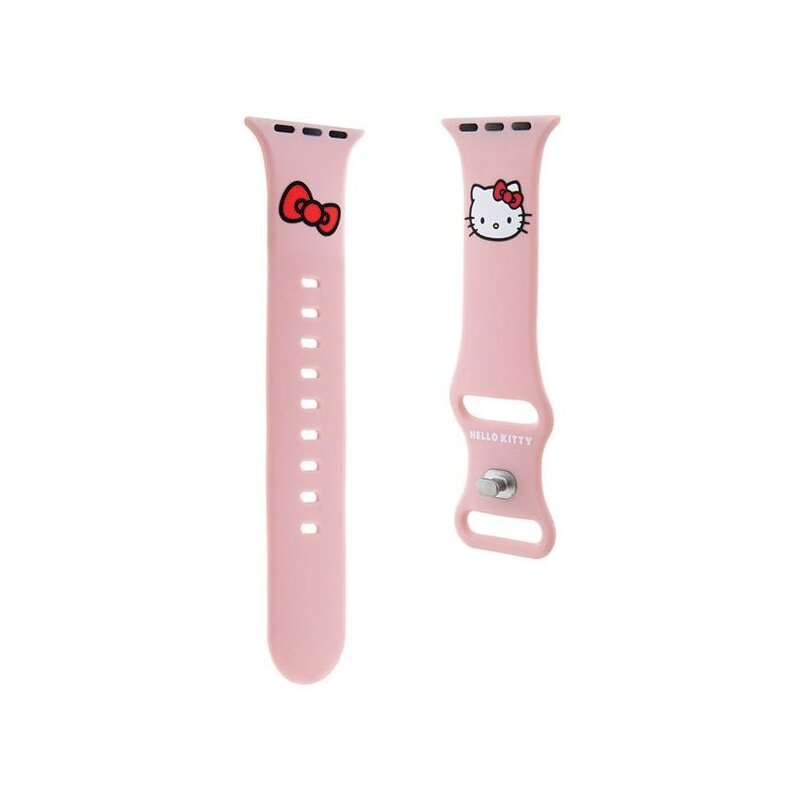 Pasek HELLO KITTY Strap Silicone do Apple Watch do koperty 42/44/45/49mm Różowy