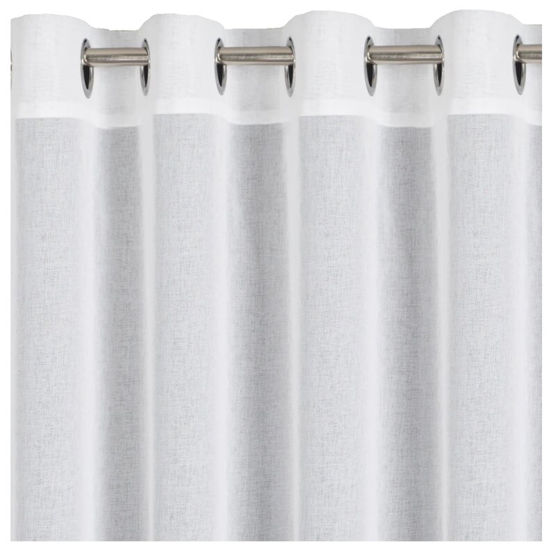 Zasłona EUROFIRANY Andrea 140 x 250 cm Biało-turkusowy