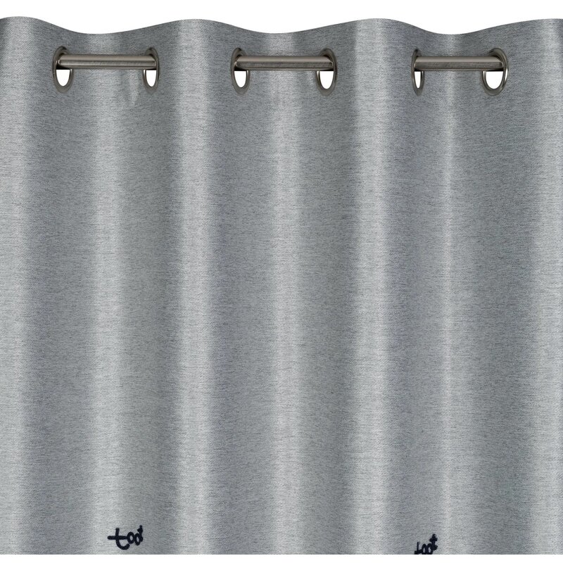 Zasłona EUROFIRANY Alvin 140 x 250 cm Srebrny