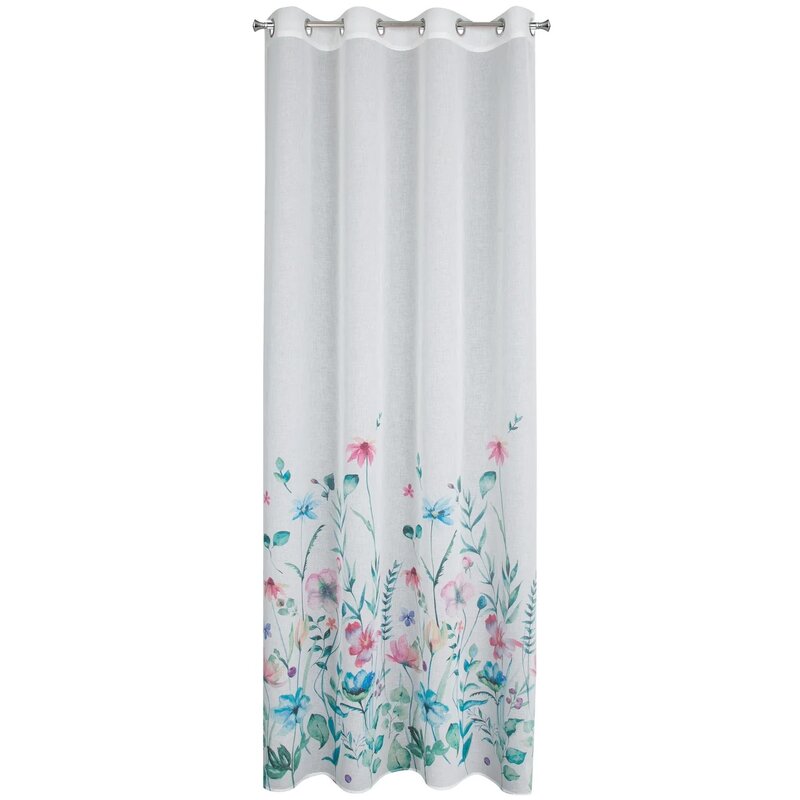 Zasłona EUROFIRANY Lilian 140 x 250 cm Biało-niebieski